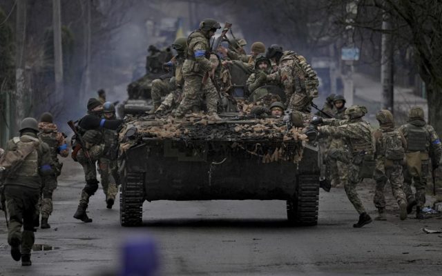 Ukrainian forces retake areas near Kyiv amid fear of traps. Secret intelligence has an unusually public role in the Ukraine war.