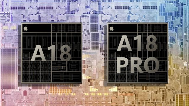 Apple A18 Pro Chip Close-up of the Apple A18 Pro chip on a circuit board, highlighting its advanced 3 nm design for the iPhone 16 series.