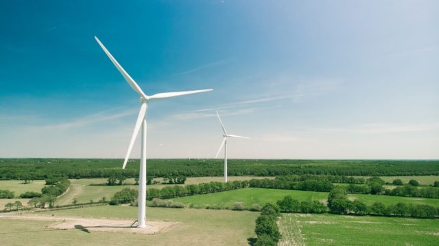 EU's Revised Energy Directive Sets 42.5% Renewable Target by 2030 A dense European forest with logs stacked near a biomass power plant, illustrating wood as the primary renewable energy source.
