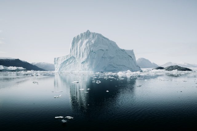 Iceberg A23a Breaks Free From Ocean Vortex, Drifting North A massive iceberg, A23a, drifts through the Southern Ocean with a research aircraft flying overhead.