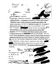Fbi Ufo Pursue Archive Document Close-up of the first page of the February 15, 1949 restricted Air Force memo titled Air Intelligence Requirements Memorandum Number 4 on UFOs.