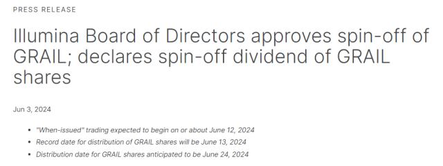 Grail Illumina Spin Out June 2024 Grail Illumina Spin Out June 2024