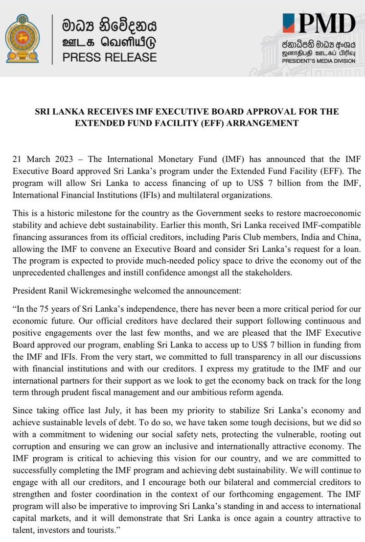 Imf Sri Lanka Bailout Announcement IMF Managing Director Peter Breuer speaks at a press briefing in Colombo about the preliminary $2.9 billion assistance deal for Sri Lanka.