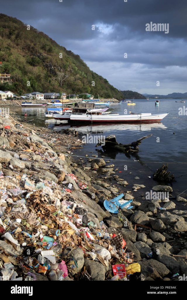 Labuan Indonesia Plastic Waste Beach Labuan Indonesia Plastic Waste Beach