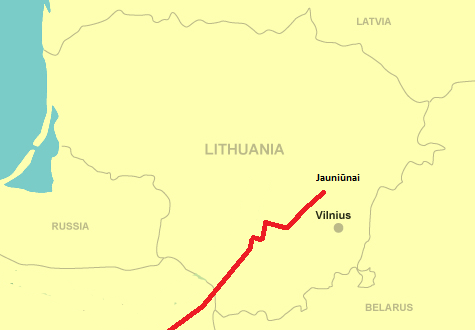 Lithuania Russian Gas Pipeline Terminal Lithuanian energy officials stand before pipeline valves sealed after halting Russian gas imports in Vilnius.