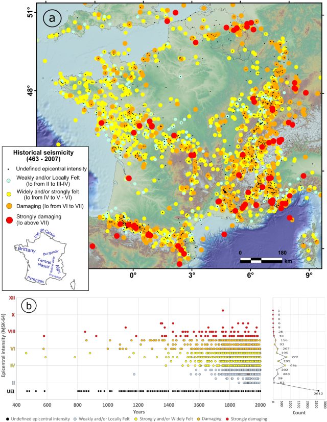 Earthquake strikes western France, injuring two and damaging buildings severely Cracked stone walls and rubble in a historic Niort street after a magnitude 4.8 earthquake damaged hundreds of buildings.